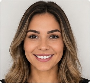 Exemplo de foto de frente, sorrindo